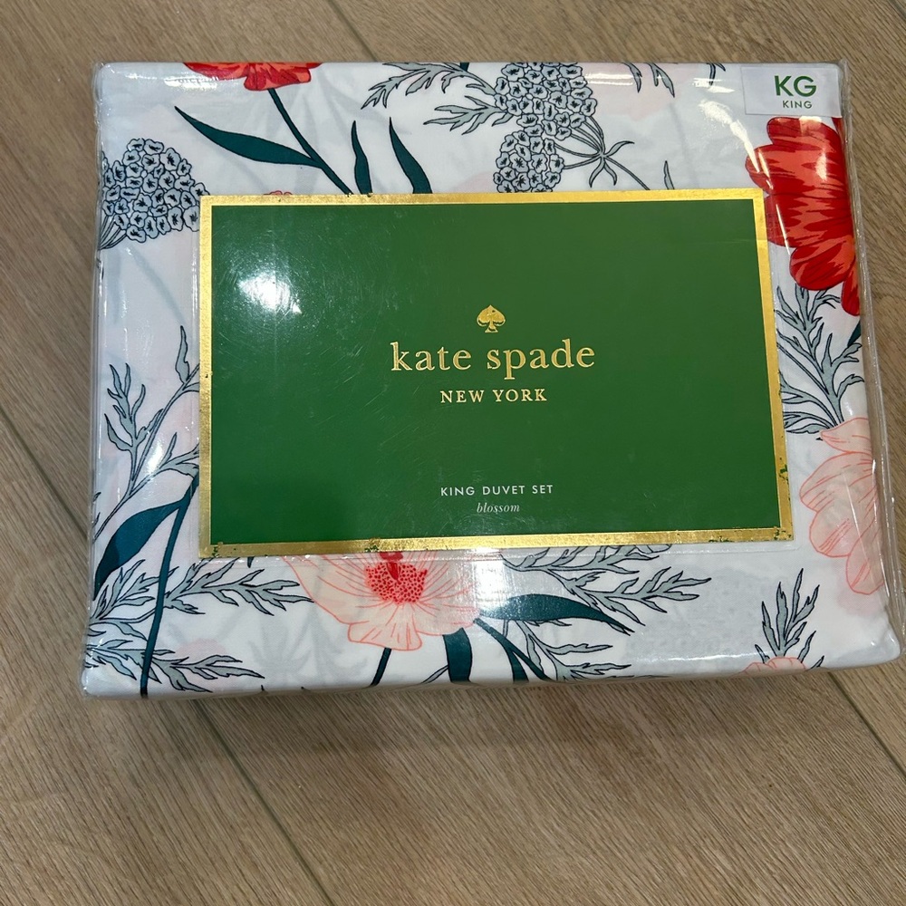 Kate Spade Blossom King Duvet Cover - Red and Pink Bedding